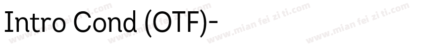 Intro Cond (OTF)字体转换